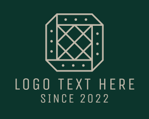 Wicker - Lattice Fabric Pattern logo design