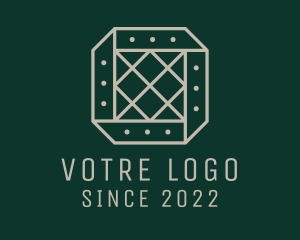 Beige - Lattice Fabric Pattern logo design