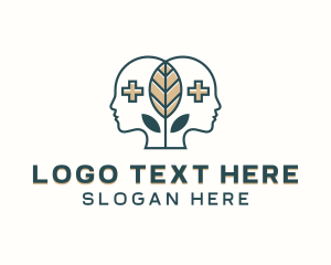 Leaf - Mental Health Therapy Psychiatry logo design