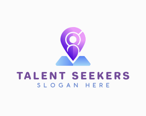 Recruitment - Job Recruitment Location Pin logo design