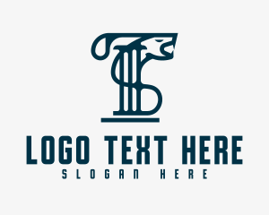 Court - Legal Pillar Serpent logo design