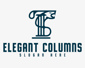 Legal Pillar Serpent logo design