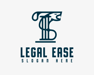 Legal Pillar Serpent logo design