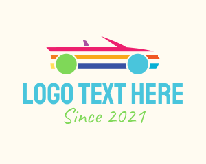 Transport - Colorful Sports Car logo design