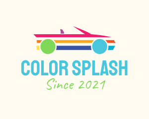 Colorful Sports Car logo design