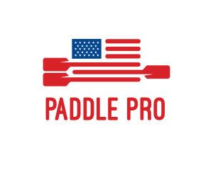 Paddle - American Flag Paddle logo design