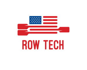 American Flag Paddle logo design