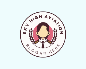 Aviation - Female Aviation Pilot logo design