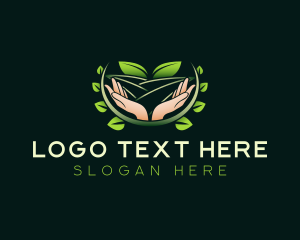 Herb - Agriculture Farming Hand logo design