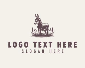 Donkey Farm Animal Logo