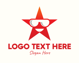 Hollywood - Red Celebrity Star logo design