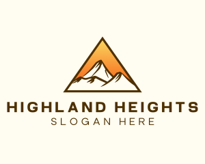 Highland - Mountain Summit Hiking logo design