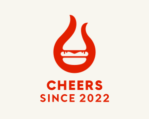 Spicy - Chili Flame Burger logo design