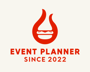 Fine Dining - Chili Flame Burger logo design