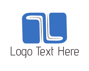 Learning - Blue Books Library logo design