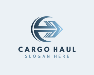 Gradient Arrow Freight logo design