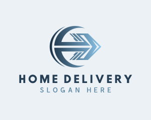 Gradient Arrow Freight logo design