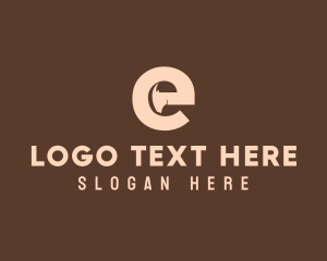 Goat - Brown Ram Head Letter E logo design
