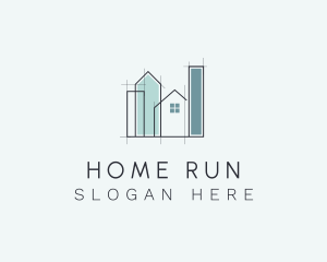 Home Property Blueprint logo design