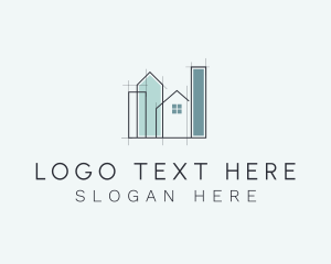 Property Developer - Home Property Blueprint logo design