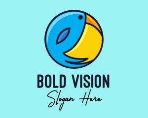 Round Toucan Sun Badge logo design