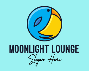 Nightclub - Round Toucan Sun Badge logo design