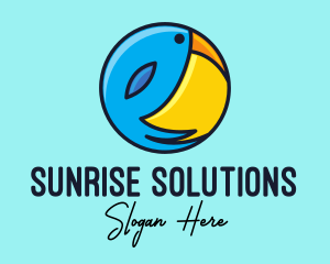 Sun - Round Toucan Sun Badge logo design