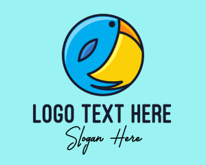 Tourism - Round Toucan Sun Badge logo design