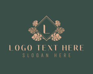 Elegant Leaf Ornamental logo design