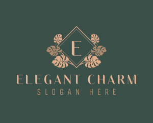 Elegant Leaf Ornamental logo design