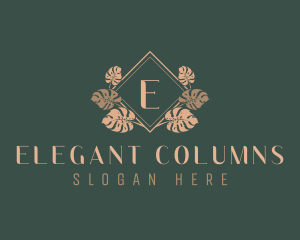 Elegant Leaf Ornamental logo design