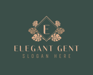 Elegant Leaf Ornamental logo design