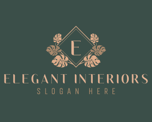 Elegant Leaf Ornamental logo design