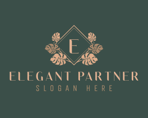 Elegant Leaf Ornamental logo design