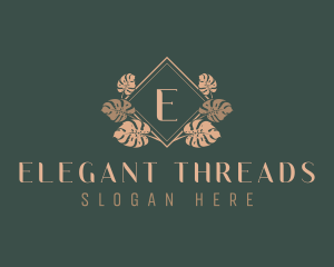 Elegant Leaf Ornamental logo design