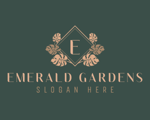 Elegant Leaf Ornamental logo design