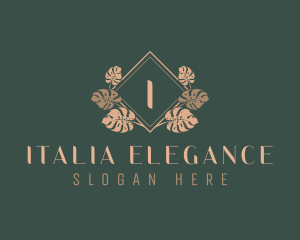 Elegant Leaf Ornamental logo design