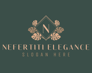 Elegant Leaf Ornamental logo design