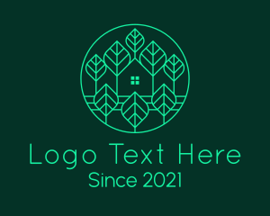 Leaf - House Leaf Forest logo design