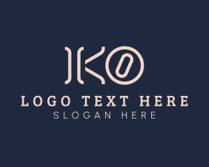 Generic Industrial Business Letter KO logo design