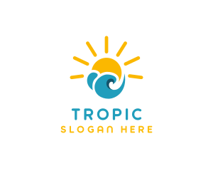 Tropical Beach Summer Tour logo design