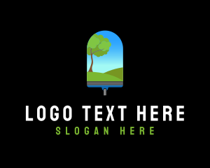 Eco - Window Cleaning Service logo design