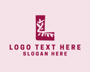 Leaf - Flower Vines Letter L logo design