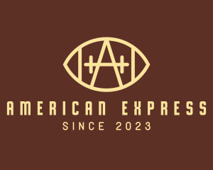 American Football Letter A logo design