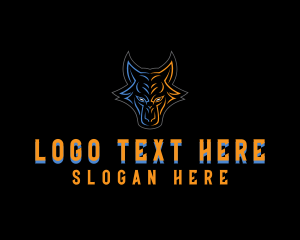 Fox - Wolf Head Gaming logo design