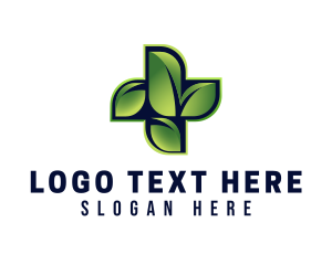 Nursing - Medical Leaf Cross logo design