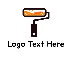 Orange Orange - Orange Paint Roller logo design