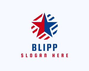 Political - Star Stripes Circle logo design