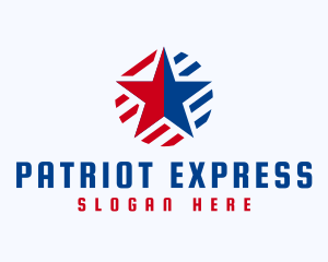 Star Stripes Patriot logo design