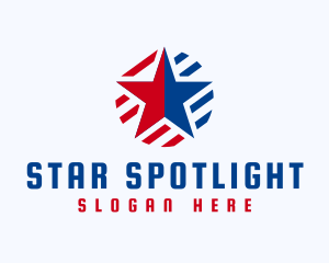 Star Stripes Patriot logo design